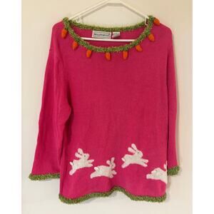 Vintage BellePointe Easter Bunny Carrot Sweater